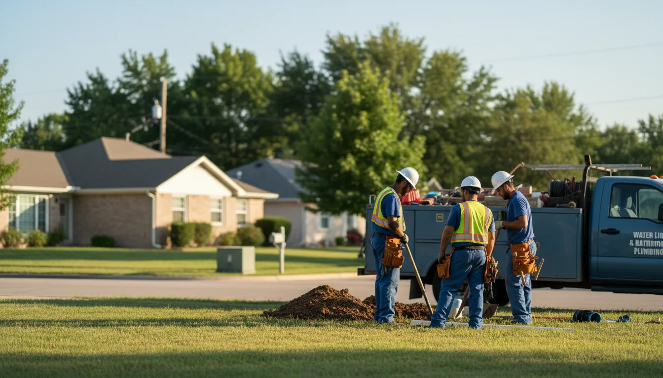 Residential water line and bathroom plumbing service in Higganum, CT